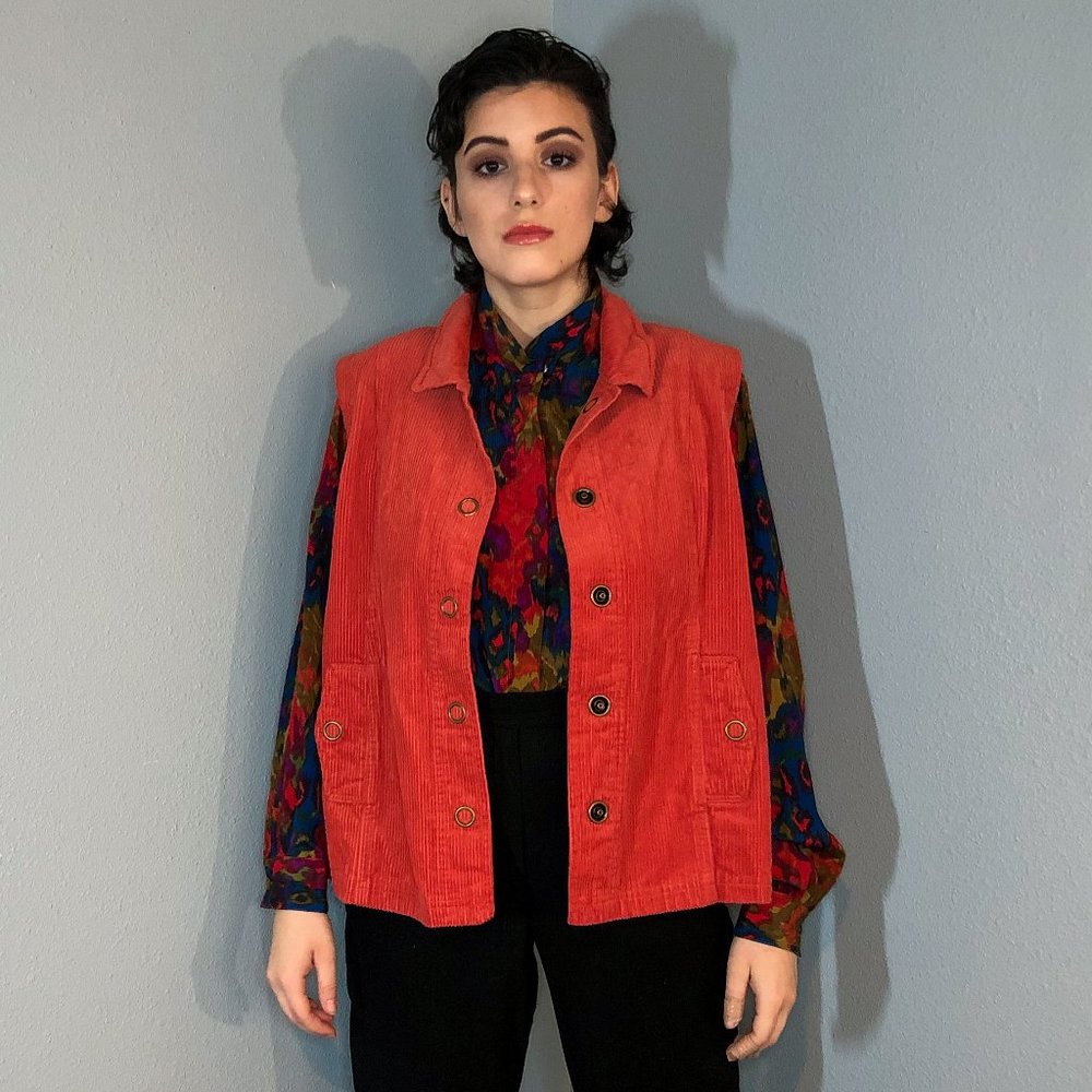 Vintage Blair Burnt Orange Corduroy Vest
